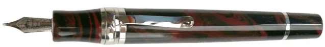 Stipula DaVinci Capless Ebonite Volcano Red Fountain Pen 